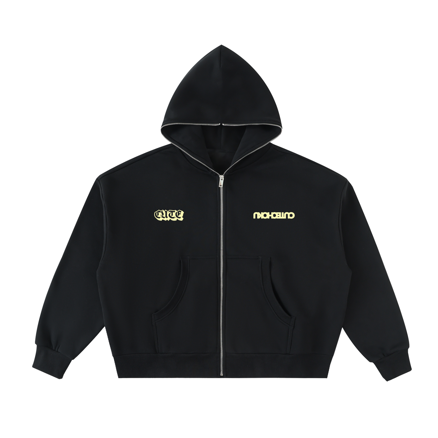 RIGHT WAY UP FLEECED FULL-ZIP