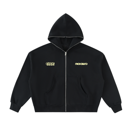 RIGHT WAY UP FLEECED FULL-ZIP