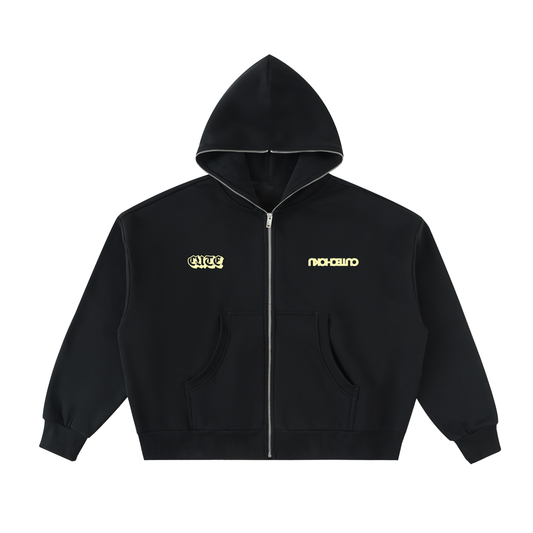 RIGHT WAY UP FLEECED FULL-ZIP
